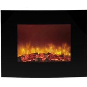 Be Modern Quattro 2kW Wall Mountedelectric Fire Black 35130