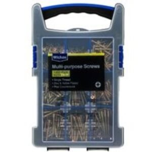 Wickes Single Thread Grab Pack Zinc & Yellow Screw - Pack Of 1000