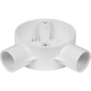 Ced PVC Conduit Box Angle Box White 25mm