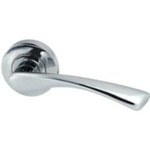 Hafele Olton Lever On Rose Handle Polished Chrome