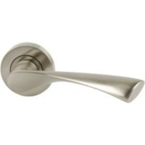 Hafele Olton Lever On Rose Handle Satin Nickel