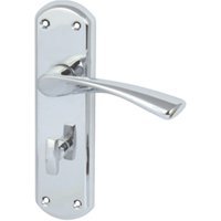 Hafele Olton Lever Bathroom Lock Handle Chrome