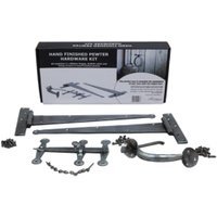 Ledged Door Hardware Set Pewter