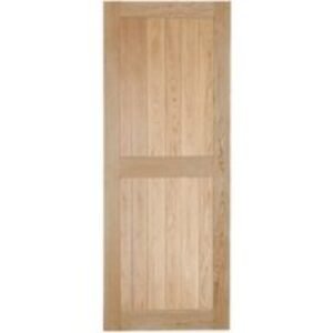 Intermal Bead & Butt Rustic Framed Ledged Solid Oak Door 2ft9 x 6ft6