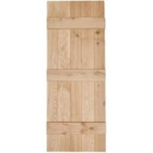 Intermal V Groove Rustic Ledged Solid Oak Door 2ft6 x 6ft6
