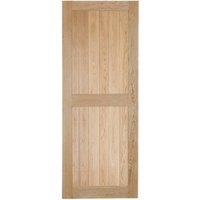 Intermal Bead & Butt Rustic Framed Ledged Solid Oak Door 2ft6 x 6ft6