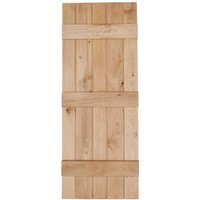 Intermal Bead & Butt Rustic Ledged Solid Oak Door 2ft6 x 6ft6