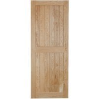 Intermal V Groove Rustic Framed Ledged Solid Oak Door 2ft3 x 6ft6