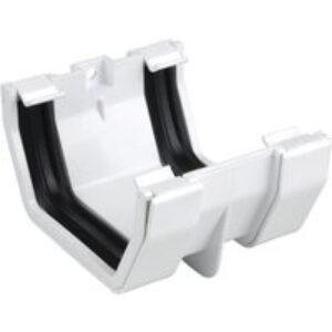 Wavin Osma SquareLine gutter jointing bracket 100mm white 4T805W