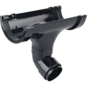 Wavin Osma RoundLine swivelock running outlet with fitted offset bend 112 black 0T625B