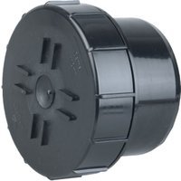 Wavin OsmaSoil plain ended access plug 110m black