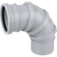 Wavin OsmaSoil S/S adjustable bend 90° 110mm grey