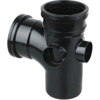 Wavin OsmaSoil S/S branch 90° 110mm black