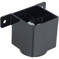 Wavin Osma SquareLine pipe connector and bracket 61mm black 4T823B