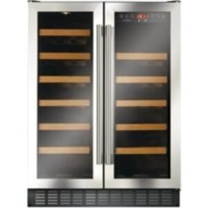 CDA Freestanding Undercounter 60cm Wine Cooler Double Door Stainless Steel - FWC624SS