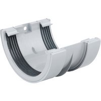 Wavin Osma RoundLine gutter jointing bracket 112mm grey 0T005G