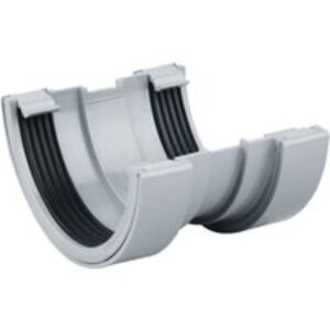 Wavin Osma RoundLine gutter union 112mm grey 0T009G