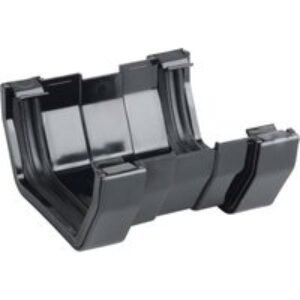 Wavin Osma SquareLine gutter union 100mm black 4T809B