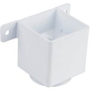 Wavin Osma SquareLine pipe connector and bracket 61mm white 4T823W