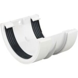Wavin Osma RoundLine gutter jointing bracket 112mm white 0T005W