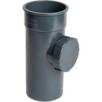 Wavin Osma RoundLine access pipe with screwed door 68mm anthracite grey 0T274AG