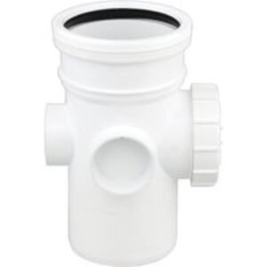 Wavin OsmaSoil S/S bossed access pipe 110mm white