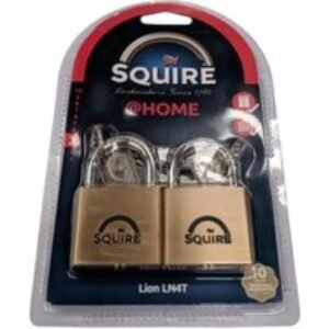 Squire LN4T Twin Pack Lion Padlock Brass 185 x 25 x 115mm
