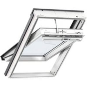 VELUX Roof Balcony Electric Centre Pivot Roof Window White Polyurethane 1340 x 1400mm Triple Glazed GGU UK08 006621U