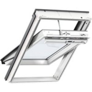 VELUX Roof Balcony Solar Centre Pivot Roof Window White Polyurethane 550 x 980mm Triple Glazed GGU CK04 006630