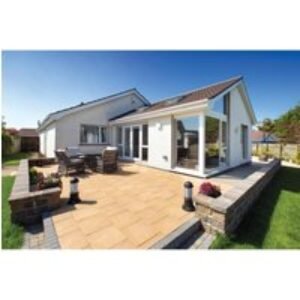 Tobermore Riven Concrete Paving Slabs Buff 450x450x35mm Pack of 30