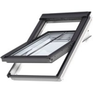 VELUX Roof Balcony Electric Centre Pivot Roof Window White Paint 550 x 980mm Triple Glazed GGL CK04 206621U