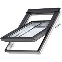 VELUX Roof Balcony Electric Centre Pivot Roof Window White Paint 550 x 980mm Triple Glazed GGL CK04 206621U
