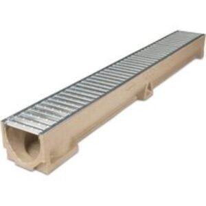 ACO RainDrain Channel and Galvanised Grating A 15 - 118mm x 97mm x 1000mm