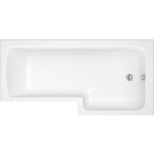 Bathrooms From Travis Perkins Alford L-Shaped Shower Bath 1700mm RH