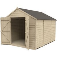 Overlap Pressure Treated Apex Shed Double Door No Windows 10 ft x 8 ft