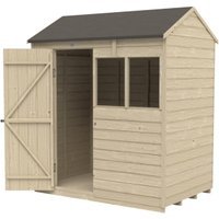 Overlap Pressure Treated Reverse Apex Shed 6 ft x 4 ft