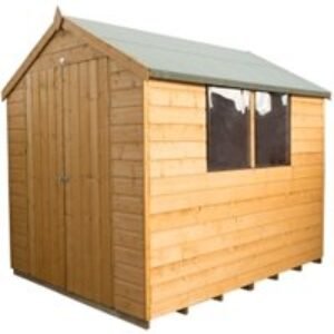 Shiplap Dip Treated Apex Shed 8 x 6 with Double Door