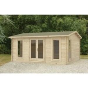 Forest Garden 5 x 4m Rushock Apex Log Cabin and Underlay Installed