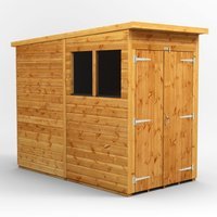 4 x 8 Power Pent Double Door Garden Shed