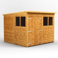 8 x 8 Power Pent Double Door Garden Shed