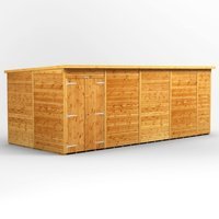 18 x 8 Power Pent Double Door Shed No Win