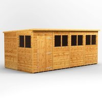 16 x 8 Power Pent Garden Shed