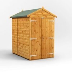 6 x 4 Power Windowless Apex Double Door
