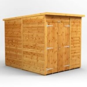 6 x 8 Power Pent Double Door Shed No Win
