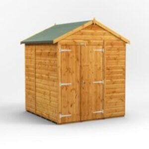 6 x 6 Power Windowless Apex Double Door