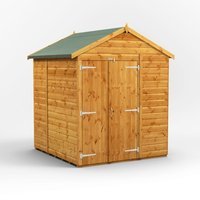 6 x 6 Power Windowless Apex Double Door