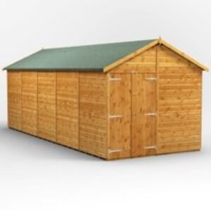 20 x 8 Power Windowless Apex Double Doors
