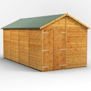 16 x 8 Power Windowless Apex Double Doors