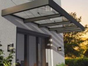 12â5 x 4â7 Palram Canopia Sophia XL 4000 Grey Clear Door Canopy (3.79m x 1.4m)