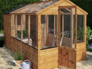 12'x6' (3.6x1.8m) Mercia Shiplap Wooden Apex Greenhouse Combi Shed
